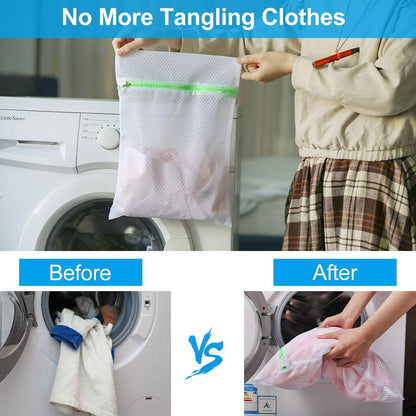 GOGOODA 7 PCS Mesh Laundry Bags, Delicates Washing Bags | Multisize for Sweater Blouse Hosiery Bras Machine Wash Bags for Travel Storage Organization