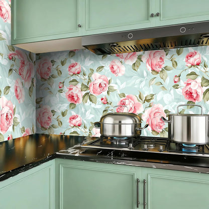 Peel and Stick Wallpaper, Soft Wildflower Botanical Contact Paper, PVC Vinyl Removable Wall Covering, Waterproof Easy-Clean, No Residue Renter Friendly, Neutral Decor, 39.4x17.3 in (Flowers2)