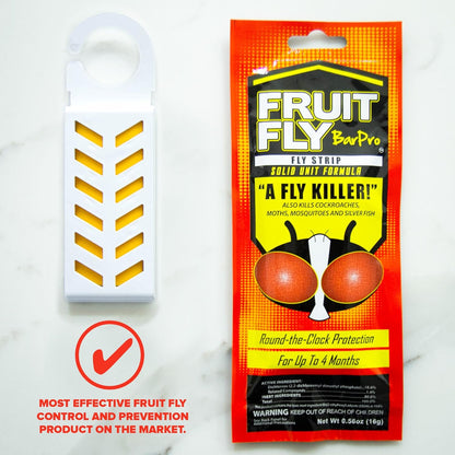 Fruit Fly BarPro – 4 Month Protection Against Flies, Cockroaches, Mosquitos & Other Pests – Non-Toxic & Portable for Indoor & Outdoor Use