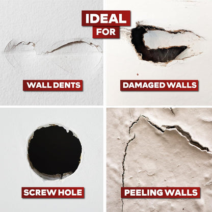 XFasten Drywall Repair Kit 12-Pack 4/6/8 Inch Aluminum Dry Wall Repair Patch Kit, Wall Patch Kit for Holes Drywall, Sheetrock Repair Kit, Ceiling Mesh Self-Adhesive Drywall Hole Repair Kit