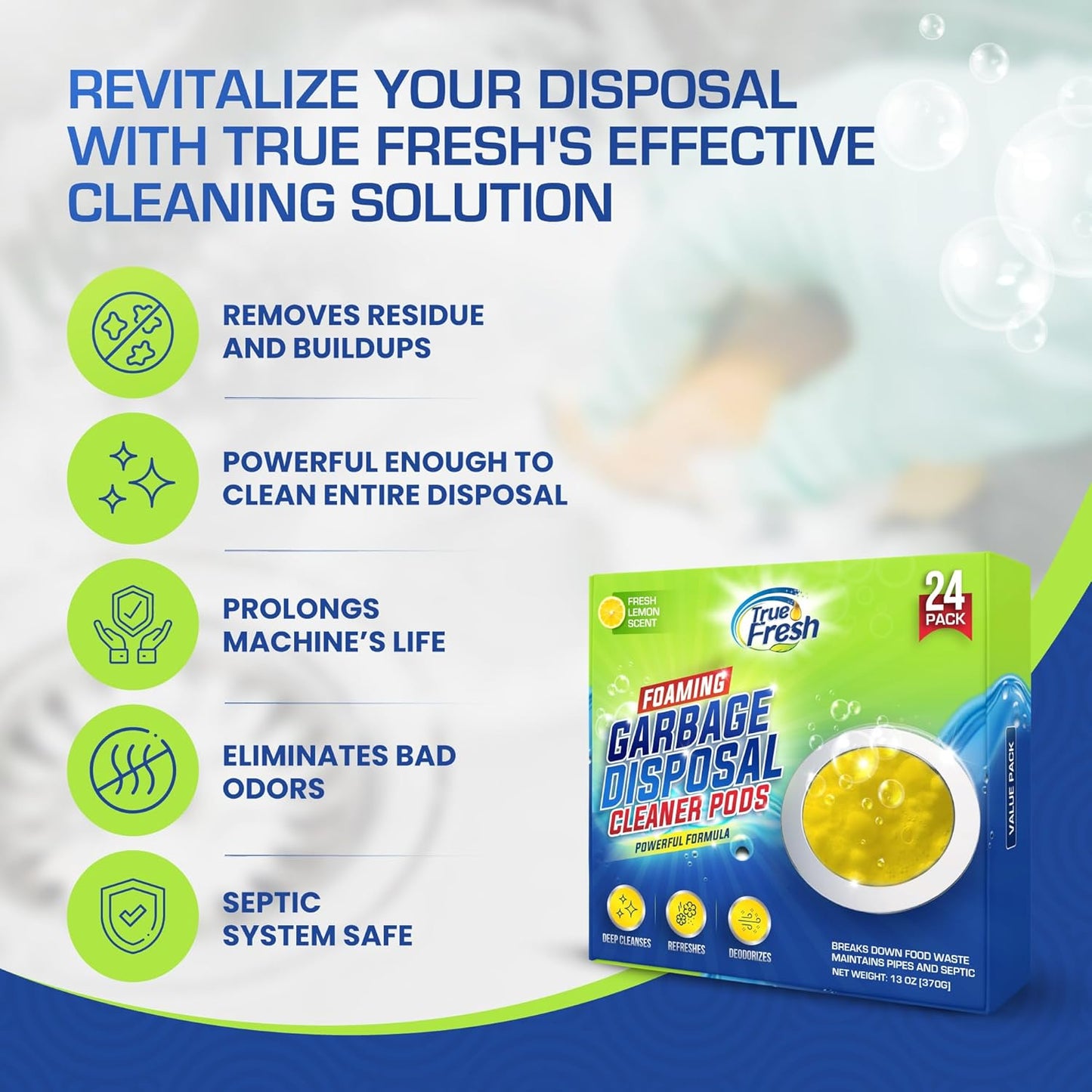 72 Tablets Combo Pack – 48 Dishwasher & Washing Machine Cleaner Tablets + 24 Garbage Disposal Cleaner & Deodorizer Tablets- Removes Limescale, Buildups and mineral deposits