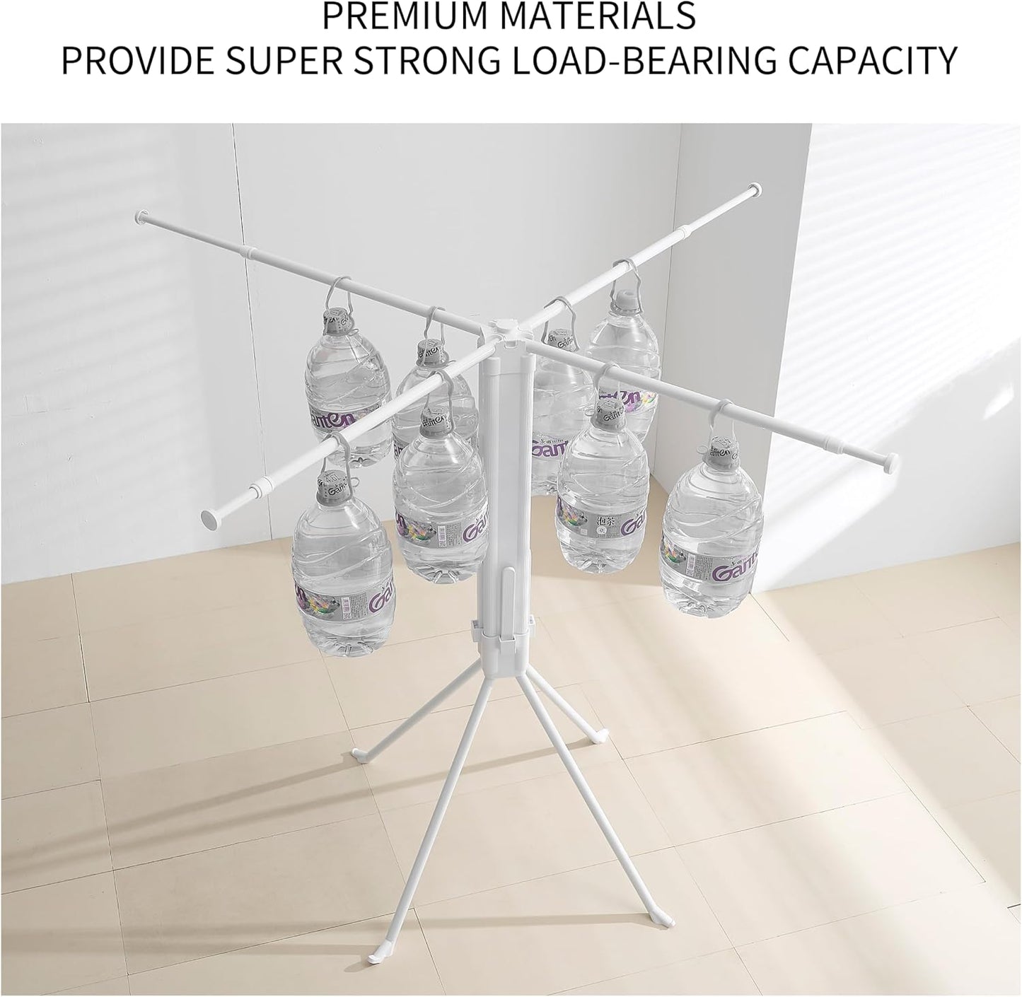 RFOUO Wall Mounted Clothes Drying Rack Tripod,Foldable Drying Rack,Wall Mounted Dryer Rack Clothing,Over The Door Drying Rack for Laundry Bedroom Household Aluminium