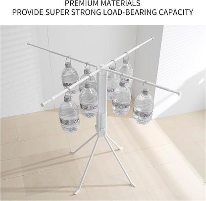 RFOUO Wall Mounted Clothes Drying Rack Tripod,Foldable Drying Rack,Wall Mounted Dryer Rack Clothing,Over The Door Drying Rack for Laundry Bedroom Household Aluminium