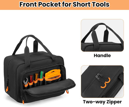 Rexmica Carrying Case Compatible with Klein Tools 80101/ ET310 AC Circuit Breaker Finder, Home Tester Kit Storage Bag for Digital Multimeter, Clamp Meter or Other Electrical Test Tools (Bag Only)