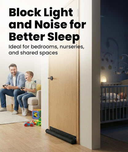 Everlasting Comfort 1 Sided Door Draft Stopper for Bottom of Door - Keeps Cold Air in & Heat Out, 100% Sound Proofing Strip Gap Filler, Quick Install Noise Blocker Sweep for Home - Fits 36" Doors