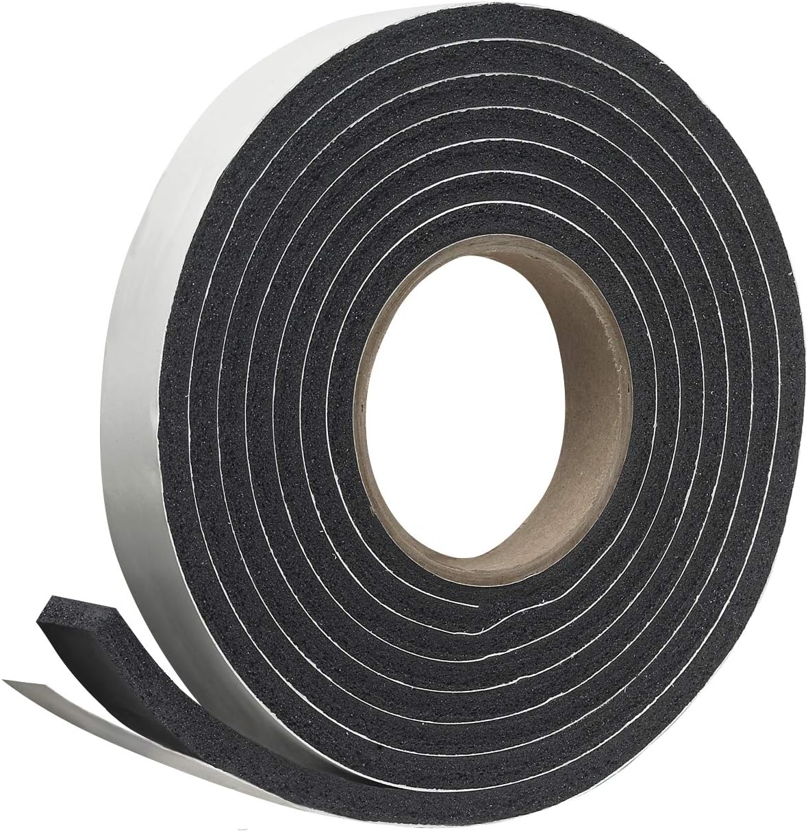 Frost King R338H Self-Stick Rubber Foam Weatherseal, 3/8"W, 3/16"T, Black|Blacks