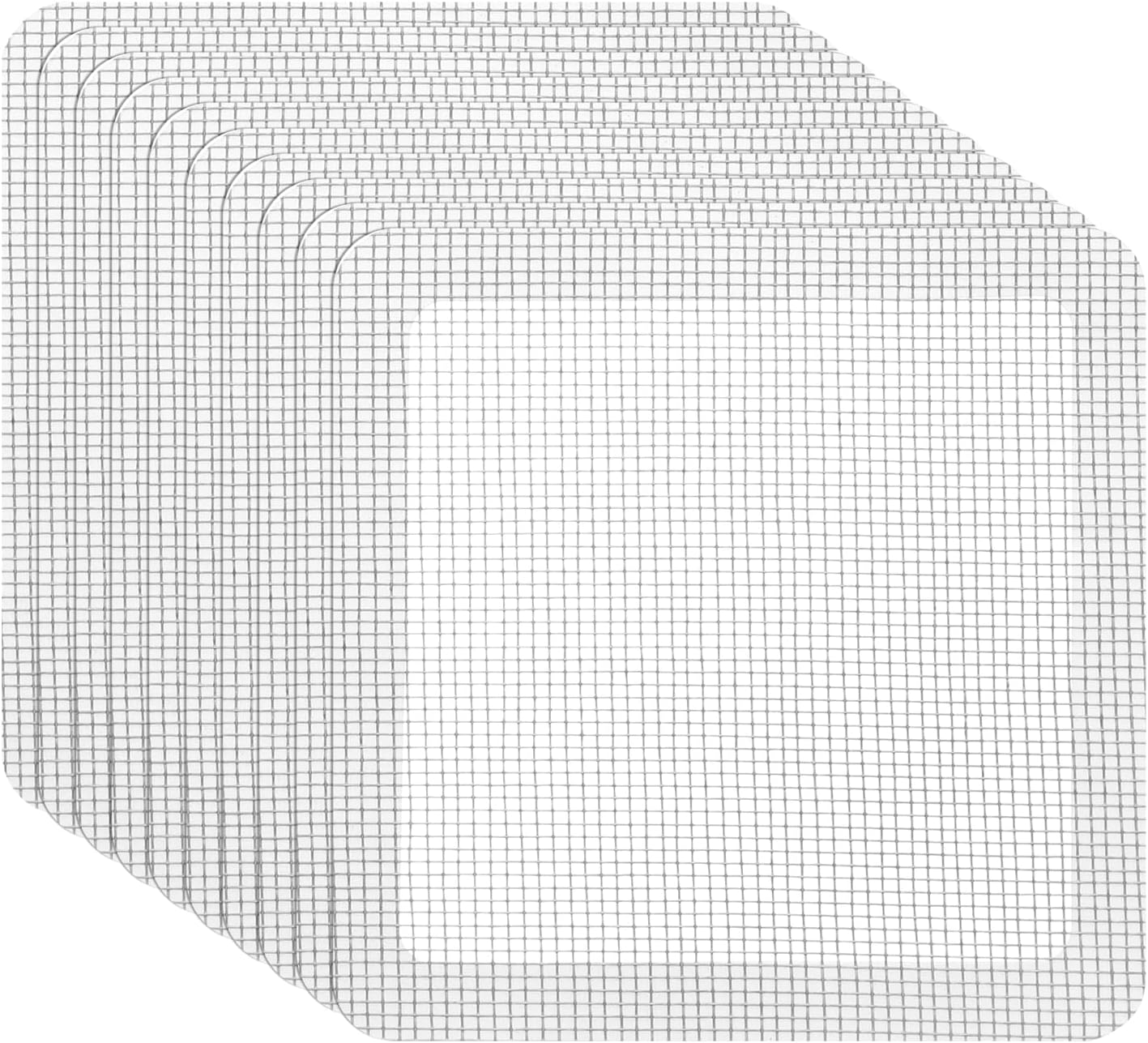 uxcell Window Screen Repair Kit, 10Pcs Gray Screen Repair Kit, Fiberglass Screen Tape Mesh Repair Adhesive Screen Patch Repair Kit for Window or Doors Screen Repair, 4"x 4"(10cm x 10cm)