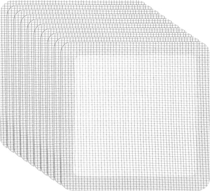 uxcell Window Screen Repair Kit, 10Pcs Gray Screen Repair Kit, Fiberglass Screen Tape Mesh Repair Adhesive Screen Patch Repair Kit for Window or Doors Screen Repair, 4"x 4"(10cm x 10cm)