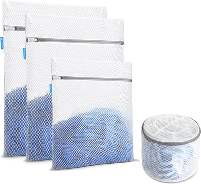 VASSON Premium Mesh Laundry Bags for Delicates with Auto-Lock Zipper - Durable Washing Bag Set for Blouse, Hosiery, Underwear, Bra, and Shoes (5-Piece Set (All-Purpose))