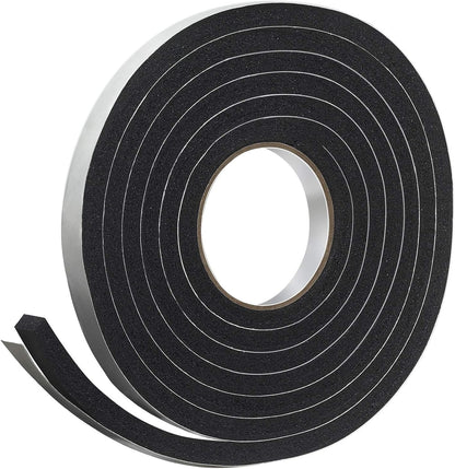 Frost King R338H Self-Stick Rubber Foam Weatherseal, 3/8"W, 3/16"T, Black|Blacks