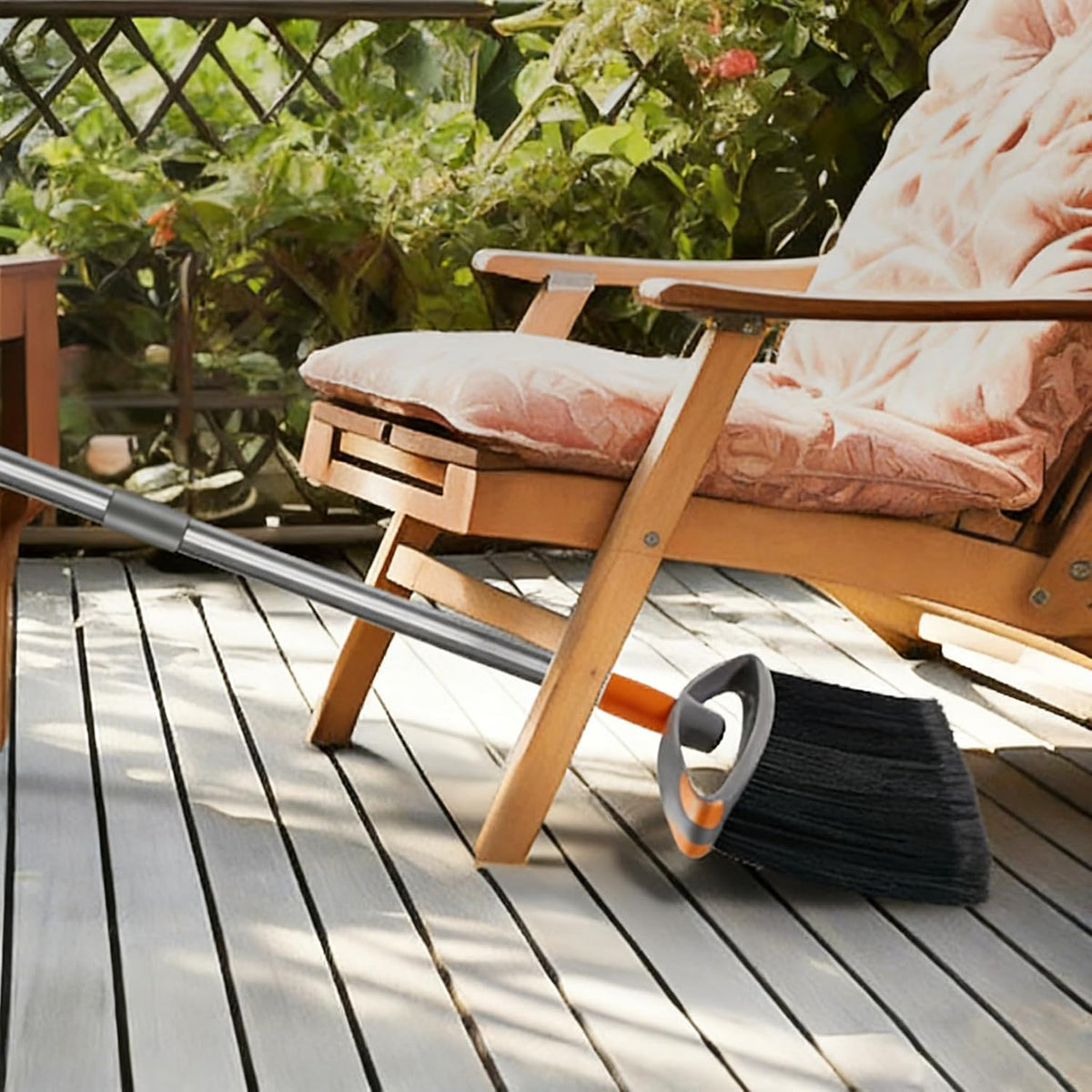 Heavy-Duty Broom, Suitable for Both Indoor and Outdoor use, Ideal for Cleaning Yards, garages, Shopping Centers, Kitchens, Balconies, Offices, and pet Hair