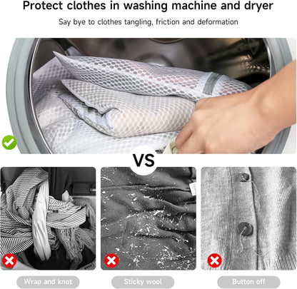GOGOODA 2 Pack Extra Large Mesh Laundry Bag 43 x 35 in – XXXXL Washing Bag | Jumbo for Bedding, Blankets, Clothes, Pet Items, Travel & Storage – Washer Protector Bag for Washing Machine