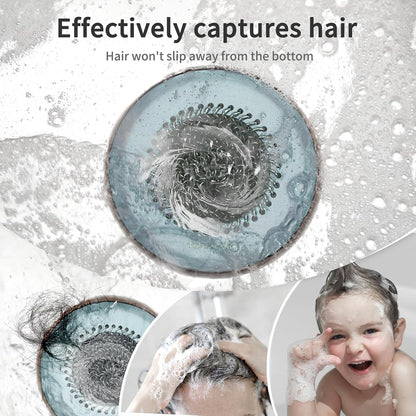 TRAPMATE Shower Drain Hair Catcher, 4.4" Easy Clean Bathtub Drain Hair Catcher, Anti-Slip Bath Tub Drain Protector, Upgraded 304 Stainless Steel Shower Sink Drain Cover for Bathroom (Patented Product)