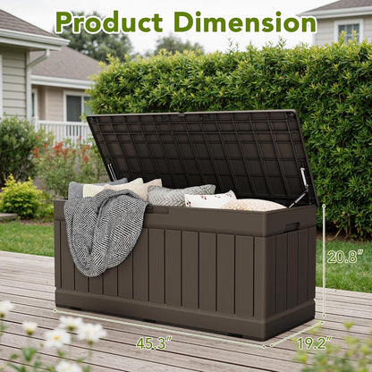 Devoko 30 Gallon Resin Deck Box Waterproof Outdoor Storage Box for Patio Furniture Pool Accessories Indoor Storage for Cushion Garden Tools (30 Gallon, Black)