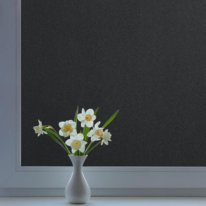 DOWELL Window Privacy Film, Frosted Glass Window Film, Static Cling Non-Adhesive Glass Clings, Sun Blocking Opaque Coverings, Reusable Door Stickers for Bathroom Home Office, Pure, 17.5" x 78.7"