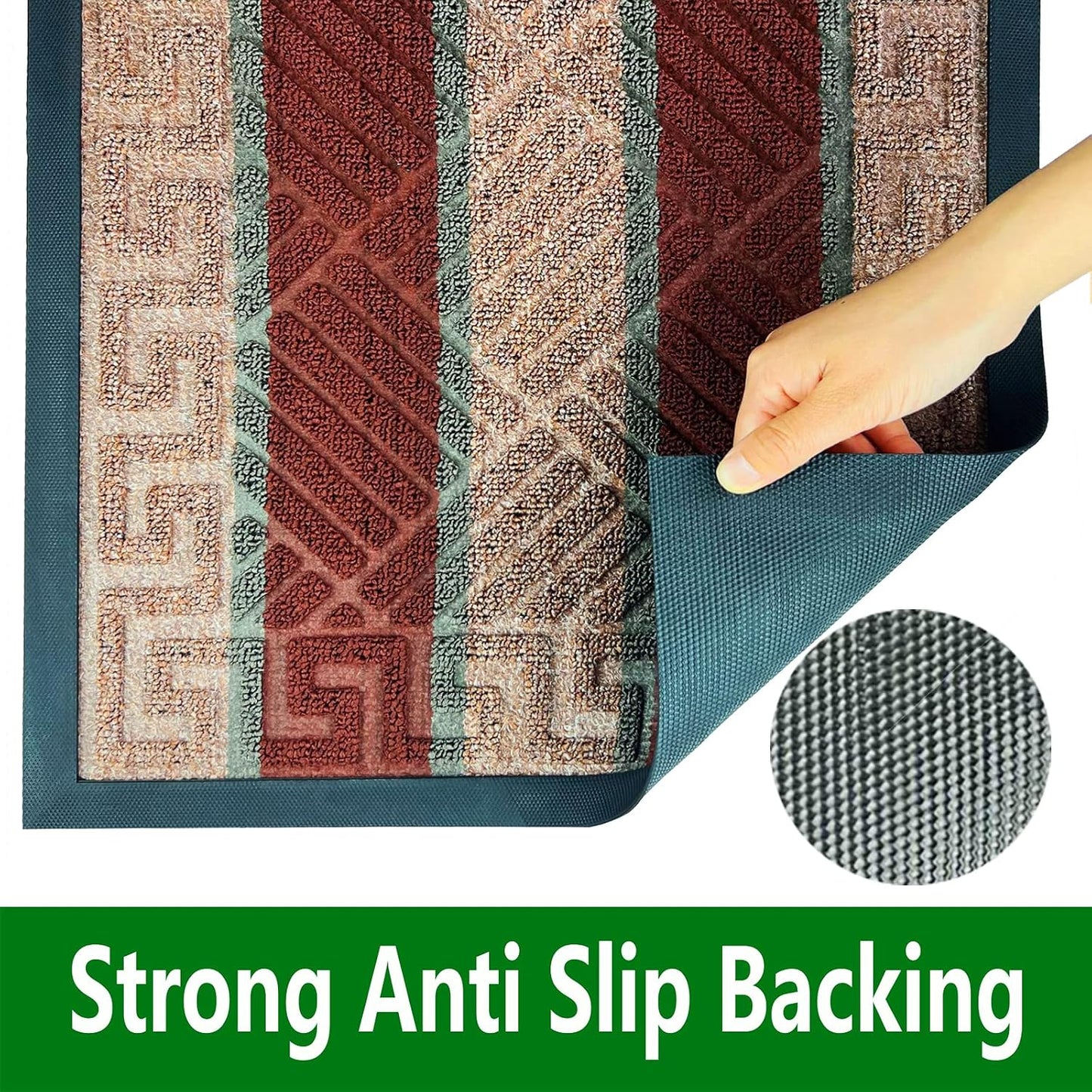 DM23 Heavy Duty Front Door Mats Non Slip Rubber Backing Entrance Mat Shoes Scraper Welcome Mat