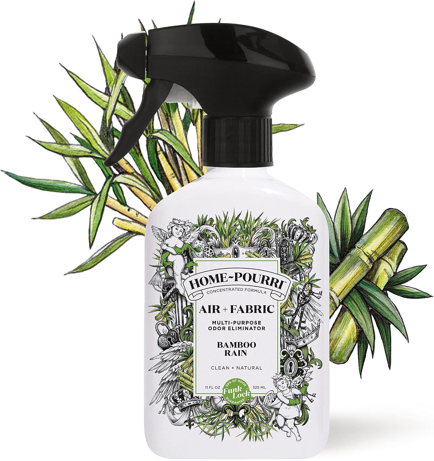 Poo-Pourri Before-You-Go Toilet Spray, Bamboo Rain, 2 Fl Oz, Up to 100 Uses, Bathroom Odor Deodorizer with Essential Oils for Home or Work, Travel Essentials, TSA Approved Size, Bamboo & Fresh Grass