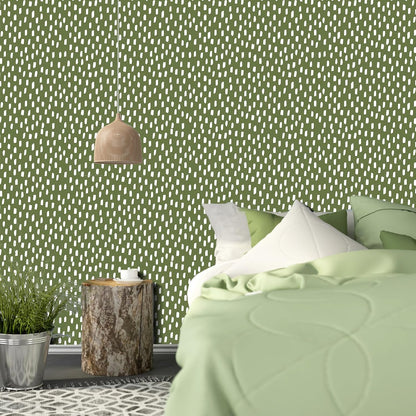 HAOKHOME Peel and Stick Wallpaper Boho Modern Dots Wall Paper Removable for Bathroom Caramel/White Contact Paper 17.3in x 9.8ft