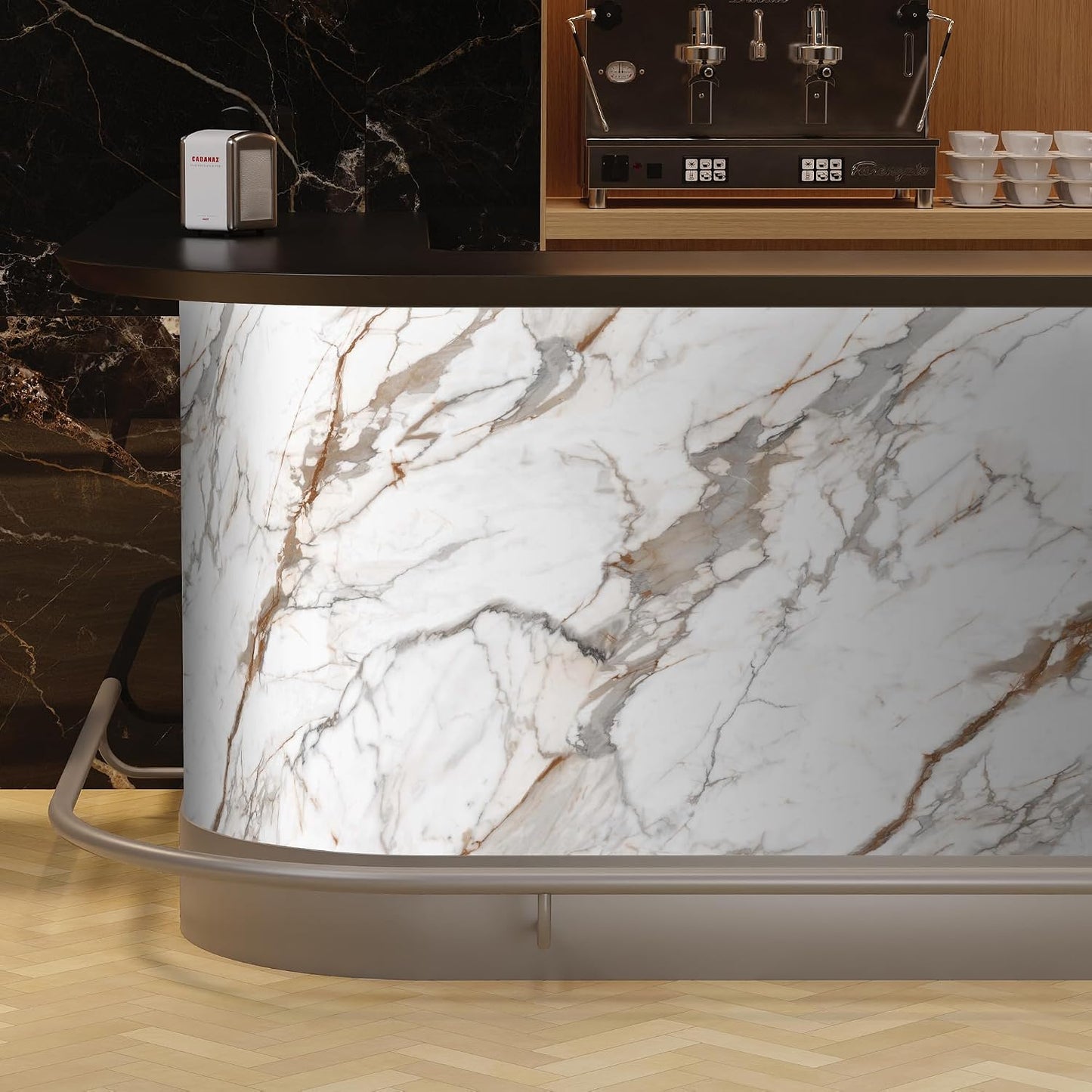 Marble Peel and Stick Waterproof Wall Paneling, 118" x 47" Carrara White Matte Finish Self-Adhesive Backsplash Tile Vinyl Wall Panel for Kitchen Bathroom Wall Decor, Covers 38.75 Sq. Ft.