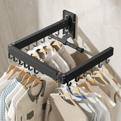 Clothes Drying Rack Wall Mounted,Drying Rack Clothing,Laundry Drying Rack Wall Mount,Collapsible Drying Racks for Laundry,Retractable,Foldable,Clothes Hanger Rack,Clothes Dryer Rack,White Color
