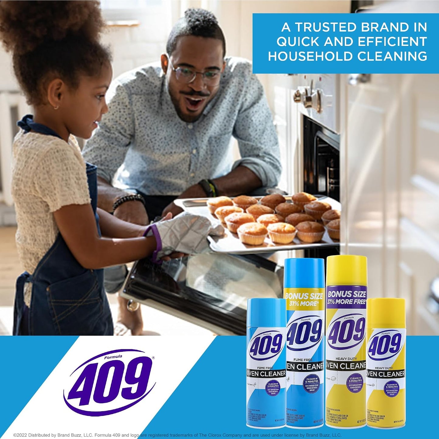 Formula 409 Heavy Duty Spray-On Oven Cleaner, Lemon Scent - Grill and Stove Top Cleaner Cuts Through Grease & Grime on Contact, A Powerful Clean You Can Trust, 14.5 Oz