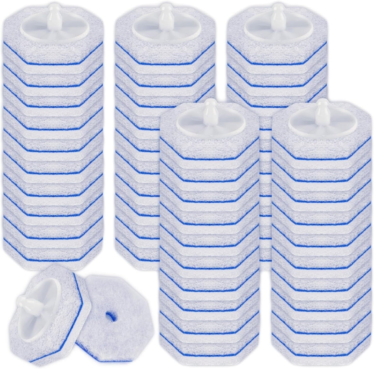 50 Count Toilet Wand Refills for Clorox, 5X Cleaning Power Toilet Bowl Wand Refills - No Falling Apart, Easy and Effective Bathroom Cleaning