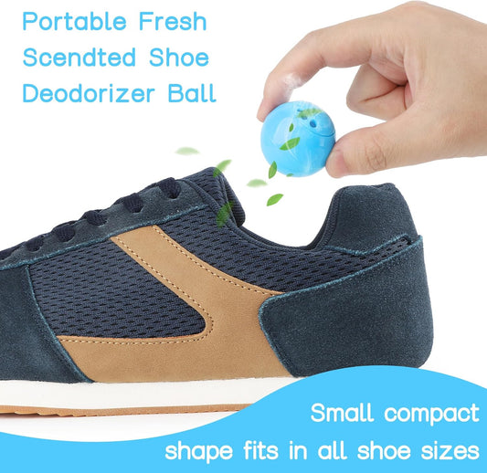 TIESTRA Shoe Deodorizer Balls (6 Pack) – Odor Eaters for Sneaker | Long-Lasting Odor Eliminator Air Freshener for Closet, Locker, Gym Bag, Drawer & Small Spaces| Fresh Linen | Pickle Ball&Blue