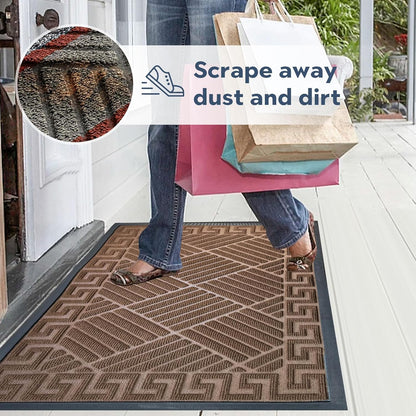 DM23 Heavy Duty Front Door Mats Non Slip Rubber Backing Entrance Mat Shoes Scraper Welcome Mat