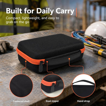 Comecase Hard Carrying Case for Fluke 87-V/ 88V/ 15B+/ 17B+ and More Digital Multimeter, Protective Travel Storage Bag - Black