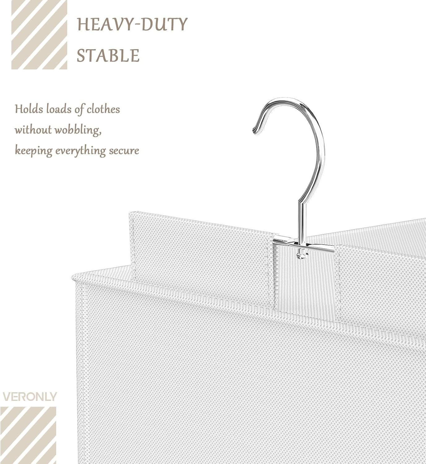 Weekly Hanging Closet Organizer for Kids, 6-Shelf Clothes Storage with Labeled Days of The Week Monday Through Friday, Weekday and Weekend, Days of The Week Clothes Organizer