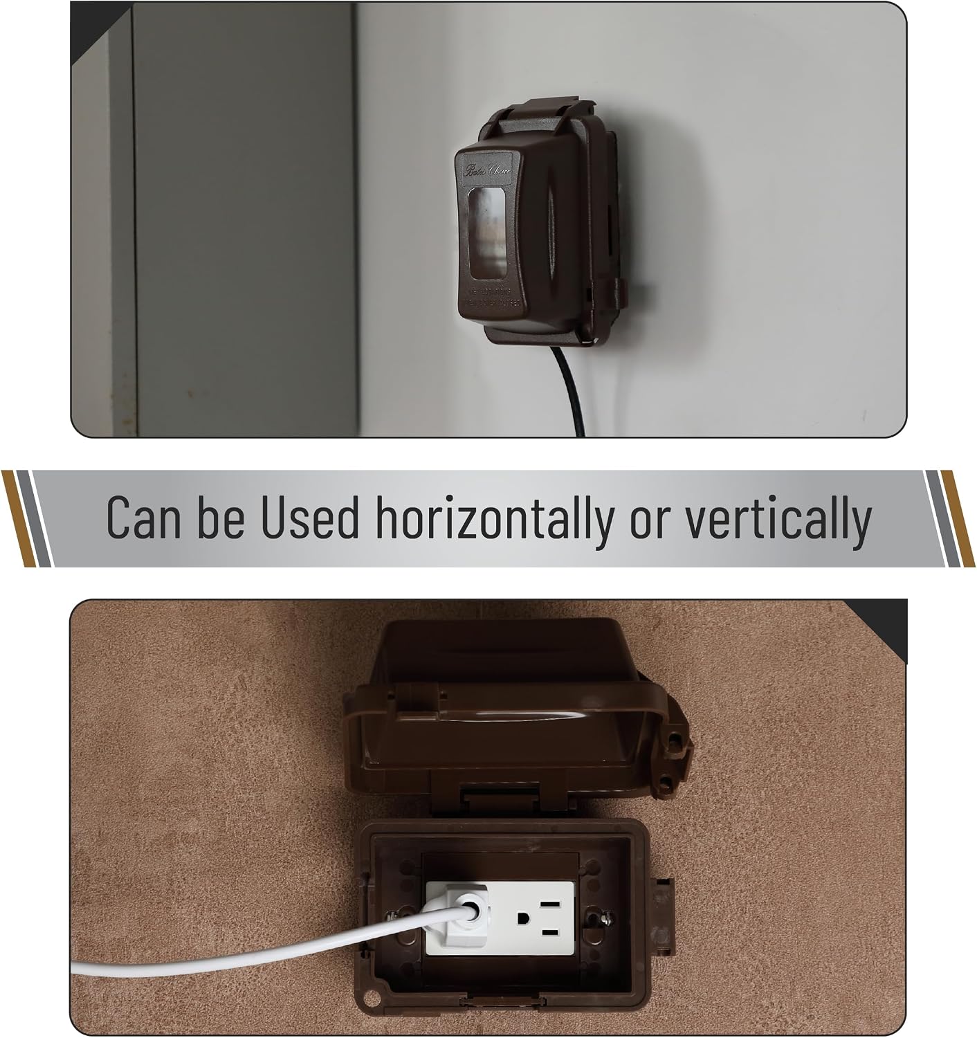 Bates- Weatherproof Electrical Outlet Cover, 1-Gang Outdoor Plug Cover | For Protection Against Rain Dust & Outdoor Use