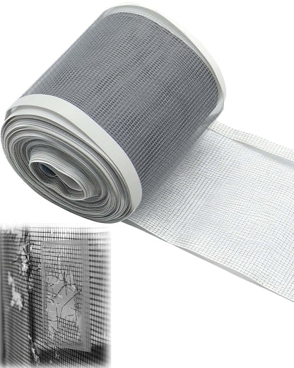 Window Screen Repair Patch, Traceless Strong Adhesive,Nano Fiber Mesh Patch Roll for Screen Door tears Holes and Insect Proof Net Hole (2.76 in x 32.81 ft) (Grey-7cm)