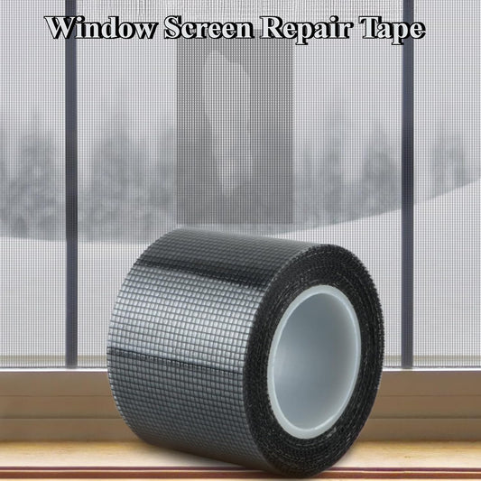 Window Screen Repair Tape Adhesive Mesh Screen Repair Patch Stickers Windows Tears and Holes Patch Kit (Gray/2 Roll, 16.4FT/2 INCH)