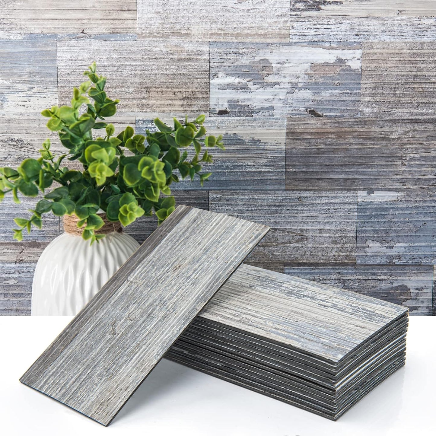 Art3d 102-Piece Peel and Stick Wall Tile for Kitchen Backsplash, Bathroom, Fireplace, 3in. × 6in. Stick on Subway Tile, Glossy White