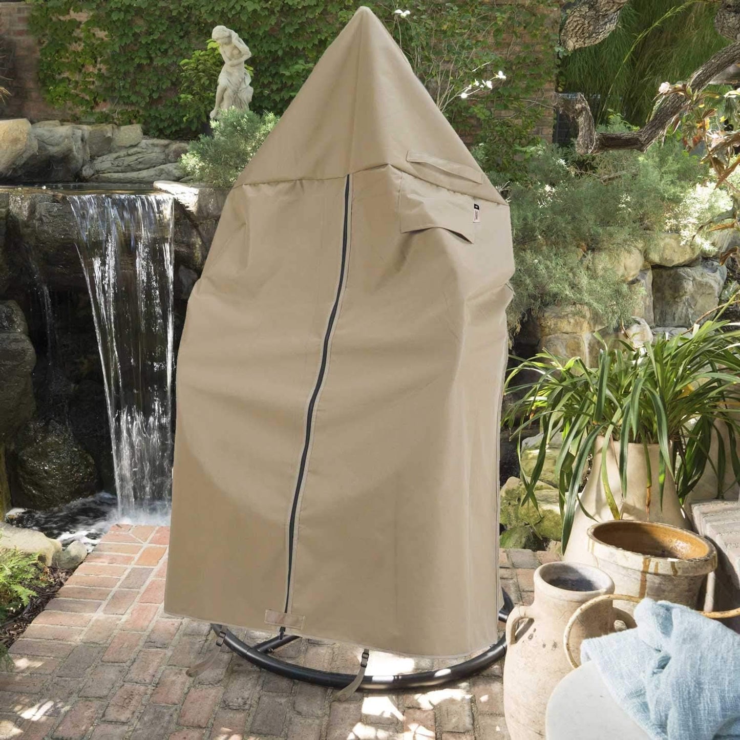 Patio Deck Box Cover, 63x30 Inch Fire Pit Covers with Straps and Handles, Waterproof Heavy Duty Outdoor Furniture Winter Cover for Keter, Suncast, Lifetime Container