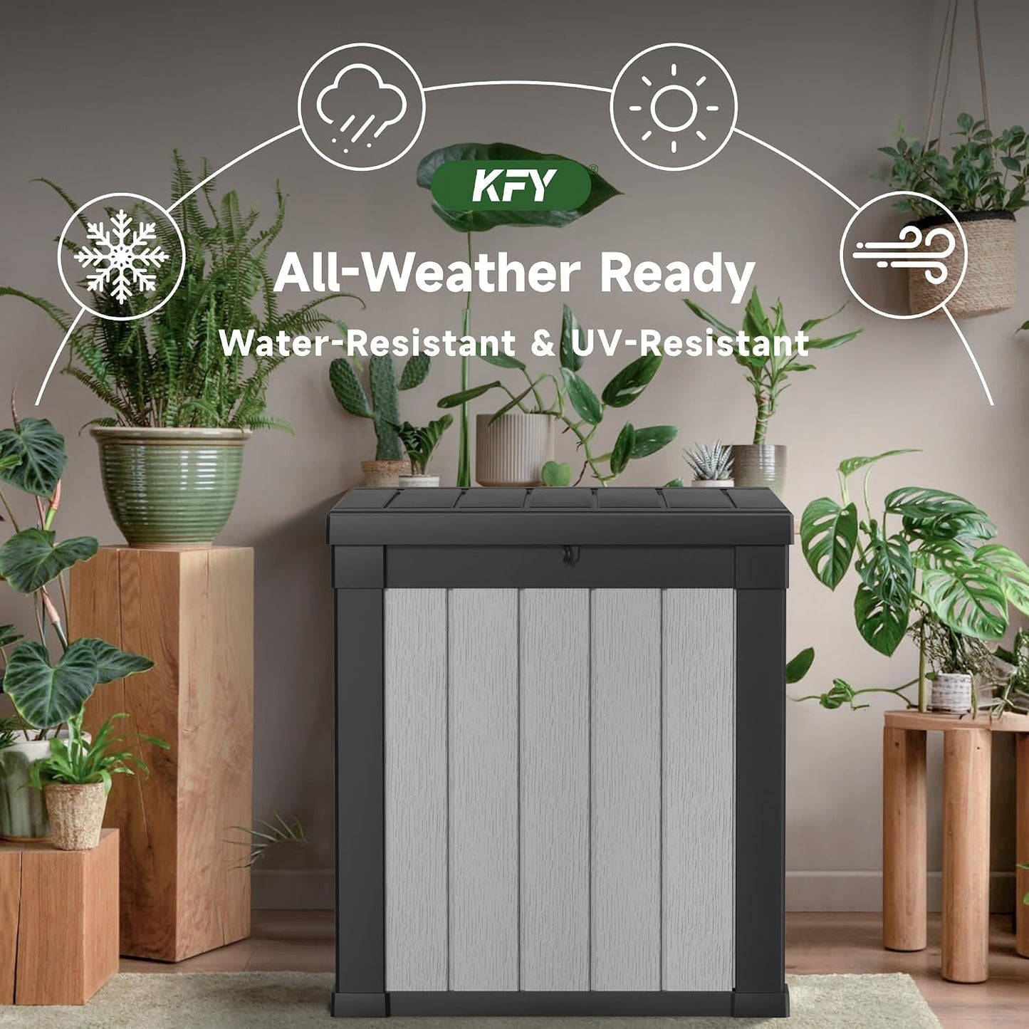 230 Gallon Large Outdoor Storage Box Waterproof, UV Resistant Resin Deck Box with Hydraulic Rod & Lockable Latch for Patio Furniture, Outside Storage Box for Garden Tools, Patio Cushions, Black