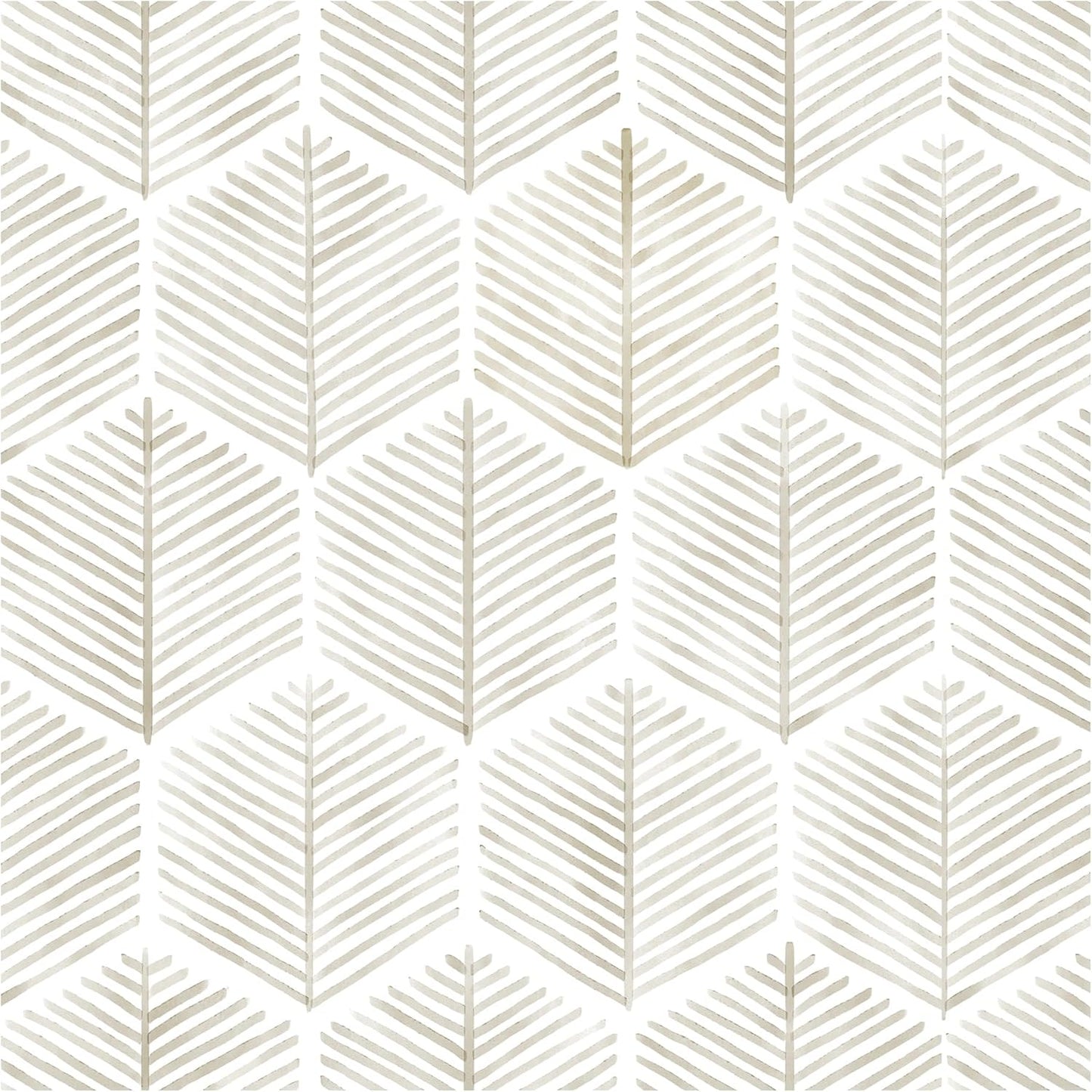 Modern Peel and Stick Wallpaper 17.3''×78.8'' Self Adhesive Wallpaper Boho Contact Paper Beige and White Geometric Wall Paper Removable Decorative Wallpapers for Bedroom Bathroom Cabinets Decor Vinyl