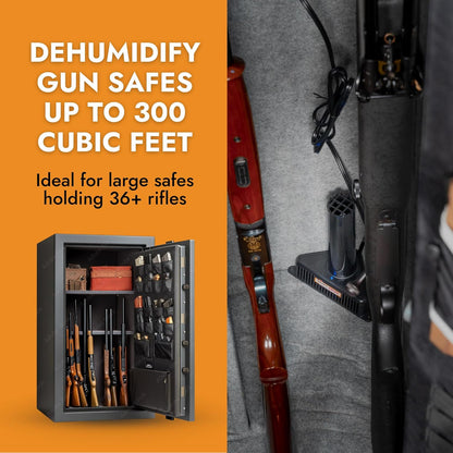 PEET, Room Safe Dehumidifier, Dryer and Dehumidifier for Gun Safes and Storage Cabinets, for Up to 600 Cubic Feet of Enclosed Space, Black