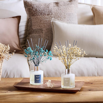 Airkeep Reed Diffuser Set,3.38 fl oz (100 ml) - Clean Linen Oil Diffusers with 8 Reed Sticks,Home Fragrance Reed Diffuser for Bathroom Shelf Decor