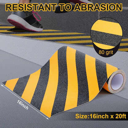 Watersay 8 Inch x 20 ft Anti Slip Traction Tape Waterproof Clear Non Skid Tape Durable Grip and Friction Stair Non Slip Strips Abrasive Adhesive for Stairs Steps Ramp Outdoor Indoor