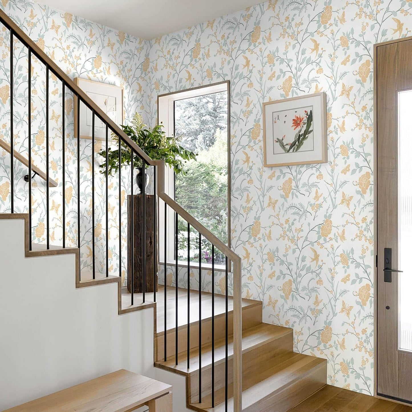 Boho Wallpaper Neutral Peel and Stick Wallpaper 78.7"x17.3" Geometric Wall Paper Beige and White Contact Paper Textured Removable Vinyl Waterproof for Bedroom Farmhouse Kitchen Bathroom