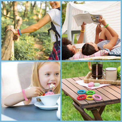 BuggyBands 48 Pack Mosquito Repellent Bracelets for Adults & Kids, Individually Wrapped, DEET Free Natural and Waterproof Bands