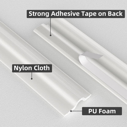 315 Inch T Shape Window Weather Stripping Door Seal Strip,Self Adhesive Window Insulation Foam Weather Strip,Soundproofing Draft Stopper for Doors Bottom and Side Gap Blocker(White)