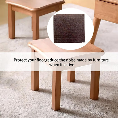 16PCS 3” Square Felt Furniture Pads, Self Adhesive Cuttable Chair Leg Pads Anti Scratch Floor Protectors for Hardwood Laminated Tile Cabinet Surface Protector, Brown