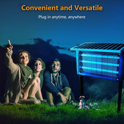 Powerful Large Solar Bug Zapper for 3000 sq.ft with 13FT Extension Cord | Rechargeable Outdoor Mosqutio Killer with 13W Solar Panel, Waterproof Solar Bug Zapper for Patio Garden Backyard RV Camping
