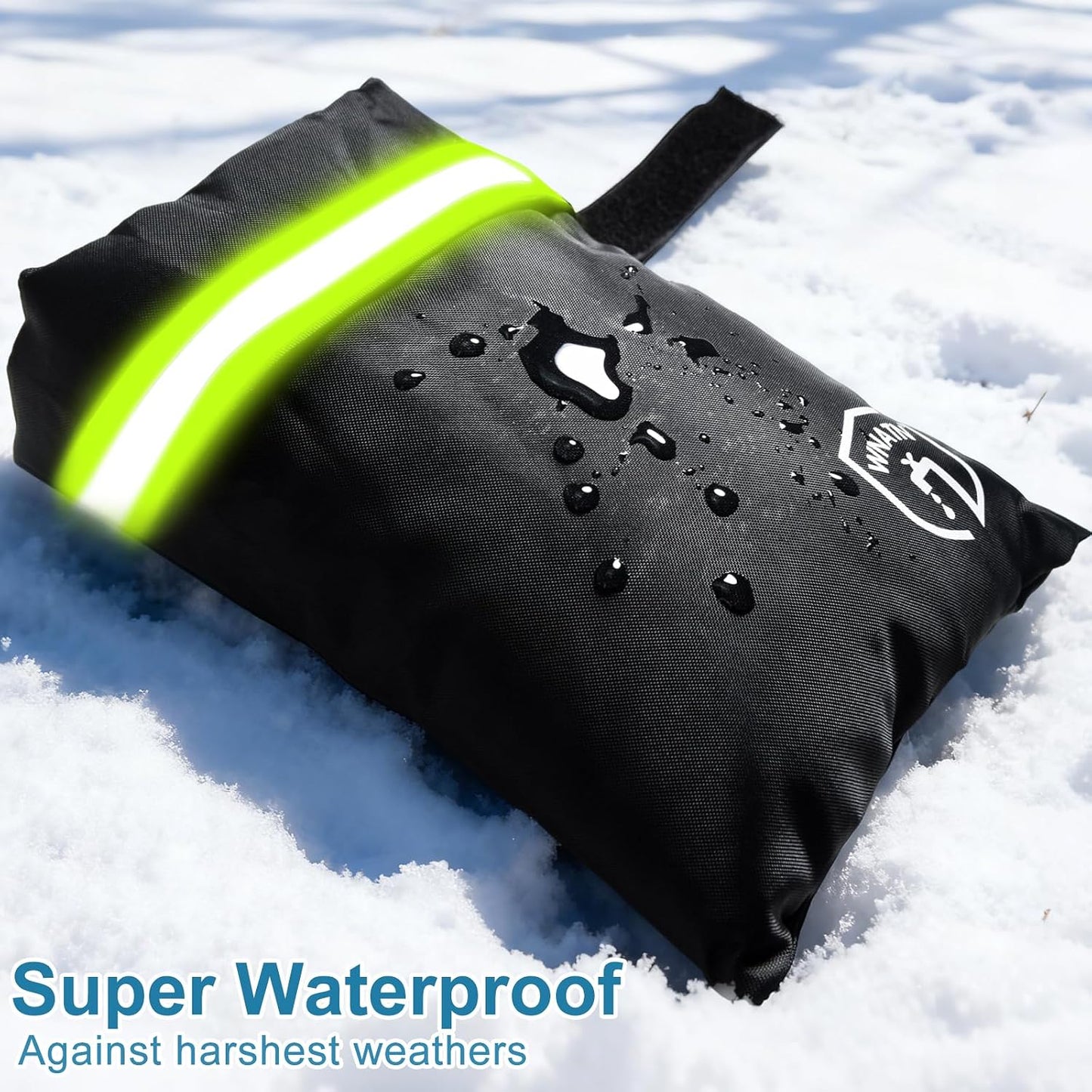 Outdoor Faucet Cover for Winter Freeze Protection,7.8" H x 6.2" W,Spigot Covers Winter Insulated,Faucet Cover Socks for Winter,Thickened AntiFrozen Waterproof Hose Bib Covers,Set of 2(Black)