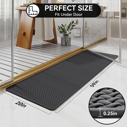 YDKGL Bathroom Rugs Non Slip, Super Absorbent Quick Dry Bath Mats for Bathroom, Foam Weave Texture Thin Bath Rugs Washable with Rubber Backing Fit Under Door Outside Shower,16" x 24“