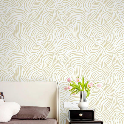 Dimoon 17.3" X 78.7" Peel and Stick Wallpaper Floral Contact Paper Boho Beige White Renter Friendly Natural Wall Paper Waterproof Removable Self Adhesive Wallpaper for Bedroom Livingroom Vinyl Roll