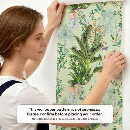 17"x118" Peel and Stick Wallpaper for Renter Friendly, Removable Wallpaper Peel and Stick, Self-Adhesive Textured Contact Paper for Walls, Cabinets, Countertops(Morning Song of Flowers)