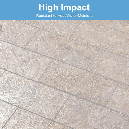 2026 New Upgrade Peel and Stick Backsplash Tile, Peel and Stick 11.34" X 11.57" Wall Tile for Kitchen, Bathroom, Fireplace, Laundry (Beige Ecru, 10 Packs)